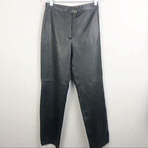 JLC NEW YORK | NEW WITH TAGS Vintage Black Leather Pants Lined Women’s Size 14